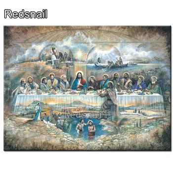 

5d diy mosaic diamond art Jesus' Last Supper Diamond painting full square round drill diamond embroidery icon landscape TT2439