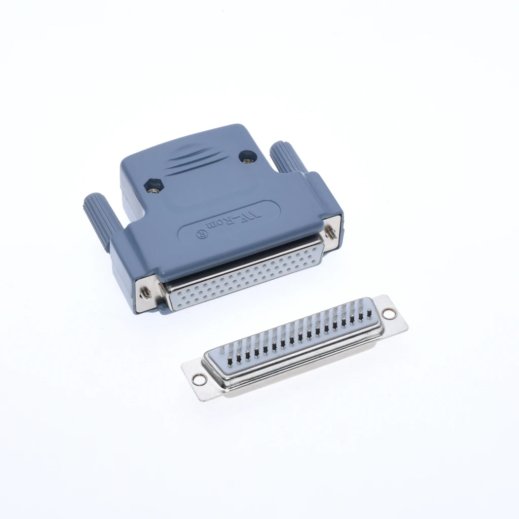 10 шт 50 pin Позолоченный DB50 3 ряда сварка с пластиковым корпус соединителя