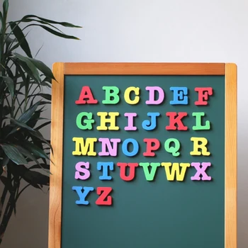 

Mixed Color Ran English Alphabet Refrigerator Stickers DIY Wall Decoration EVA Letters netic Soft netic Stickers Classr