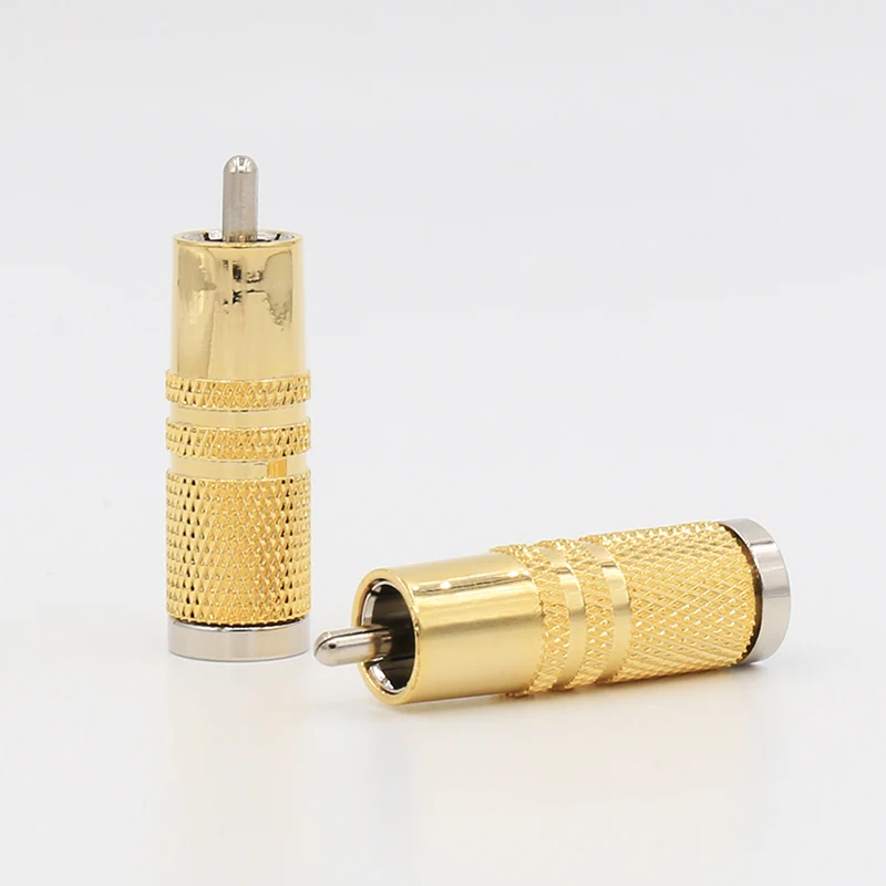 

Hifi VB448G SRCA Signature Series Gold plate Male RCA connector rca plugs 4pieces per lot