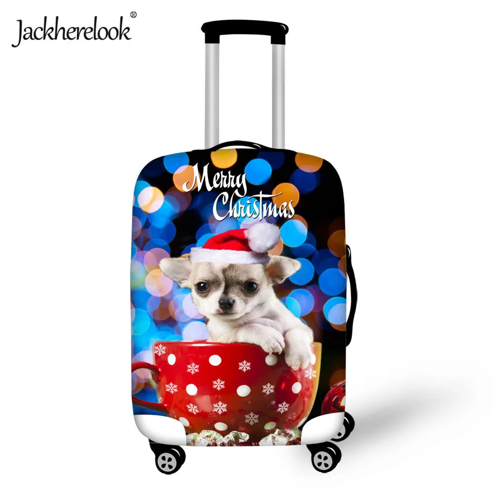 Jackherelook рождественский багажный чехол дорожный костюм чехол защитные чехлы Милая тележка для животных Чехол протектор