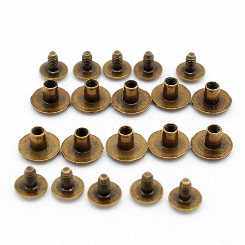 10Pack Chicago Screw/Studs/Rivets Belt Strap Fastener  Leather Craft