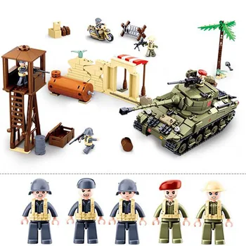 

790Pcs Sluban 0713 Tank Model Construction Educational Building Blocks Toys For Boys DIY Birthday Gift Small Bricks Compatible