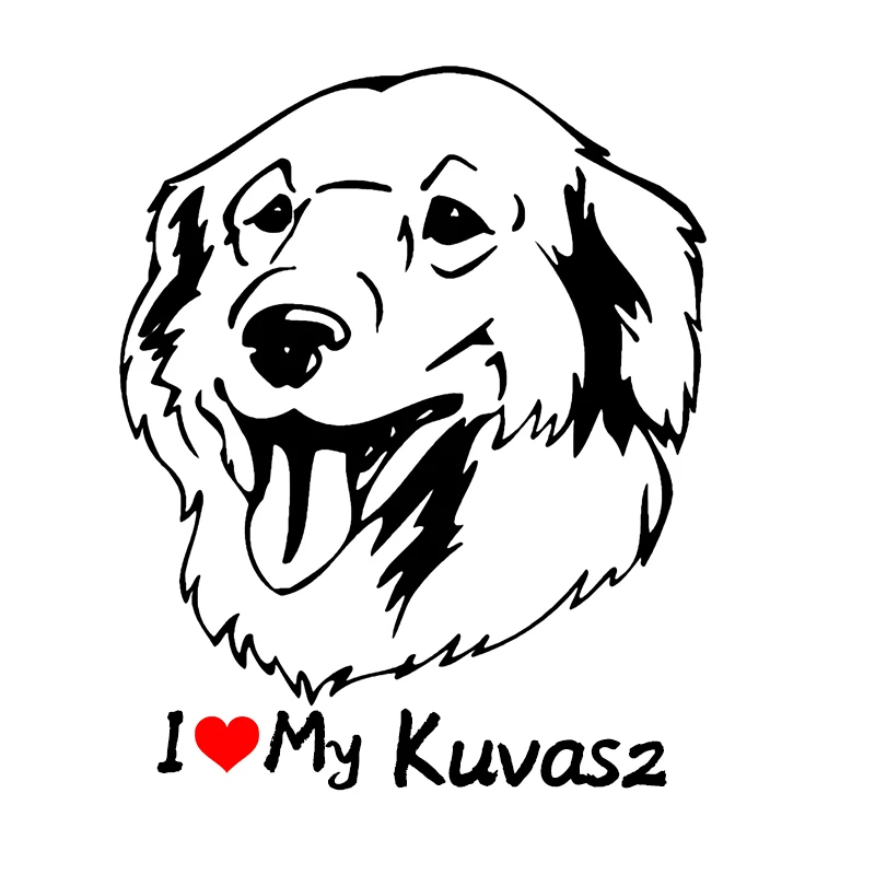 

S61207 # Kuvasz Dog Black Transparent Car Sticker Vinyl Decal Waterproof Decors for Motorcycle Bumper Laptop
