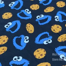 50X175 М мультяшная уличная Трикотажная хлопковая ткань с мультяшным принтом «сделай сам», одежда для малышей, материал, вышитая Футболка, листы