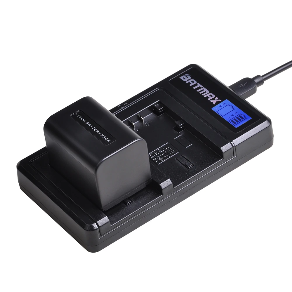 2x Batteria NP-FV70 NP-FV100 + Caricabatteria per fotocamera Sony DCR