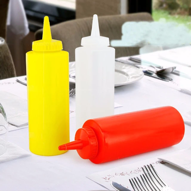 Plastic Squeeze Bottle Dispenser Condiment Ketchup Mustard Sauce Kitchen  Tool