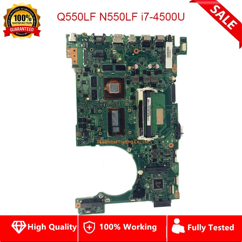 

For ASUS Q550LF N550LF Motherboard PN 60NB0230-MBB000 N550LF Mainboard CPU i7-4500U CPU DDR3 Fully Tested Fast Shipping
