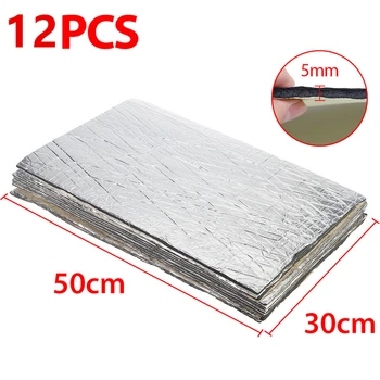 

12pcs 5mm Car SUV Sound Proofing Deadener Heat Noise Insulation Closed Cell Foam Vehicle Insulation Closed Cell Foam Sheet