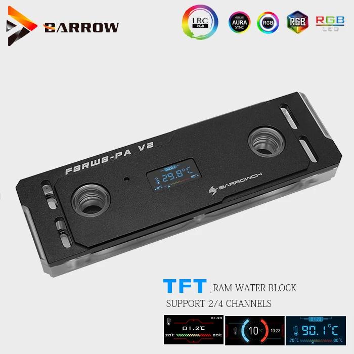 #^Special Price Barrowch RAM Water Block set with thermoter screen memory cooler armor support 2 or 4 channnel Acrylic Aluminum Copper FBRWB-PA #^Special Price Barrowch RAM Water Block set with thermoter screen memory cooler armor support 2 or 4 channnel Acrylic Aluminum Copper FBRWB-PA