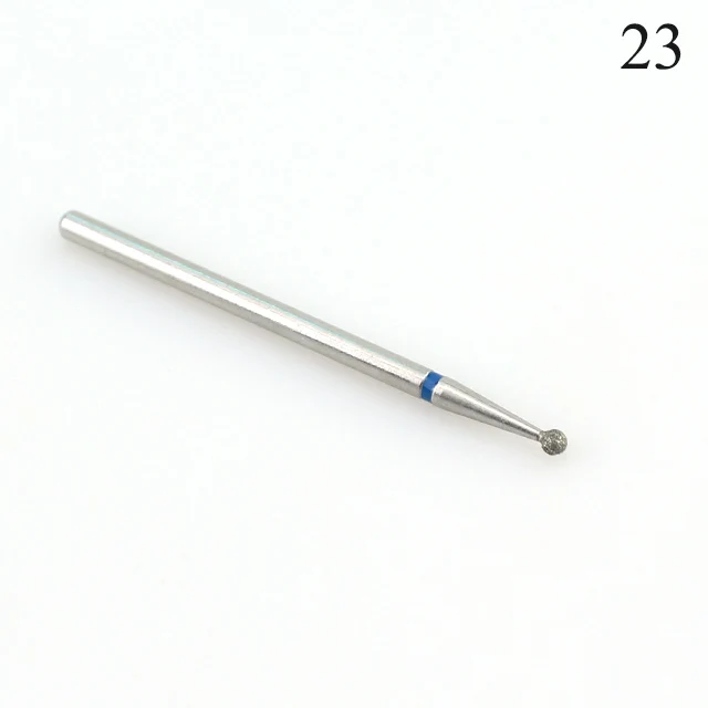 29 типов алмазных сверл для ногтей, вращающиеся сверла для удаления кутикулы, электрические сверла для маникюра, аксессуары, мельницы для ногтей, инструменты для красоты - Цвет: NO23
