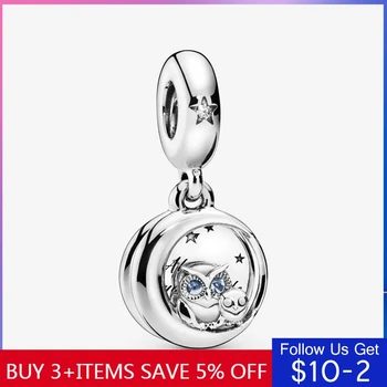 

CodeMonkey Authentic 925 Sterling Silver Owl Pendant Beads Fit Original 3mm Bracelet Hot Fashion Charms Jewelry 1504