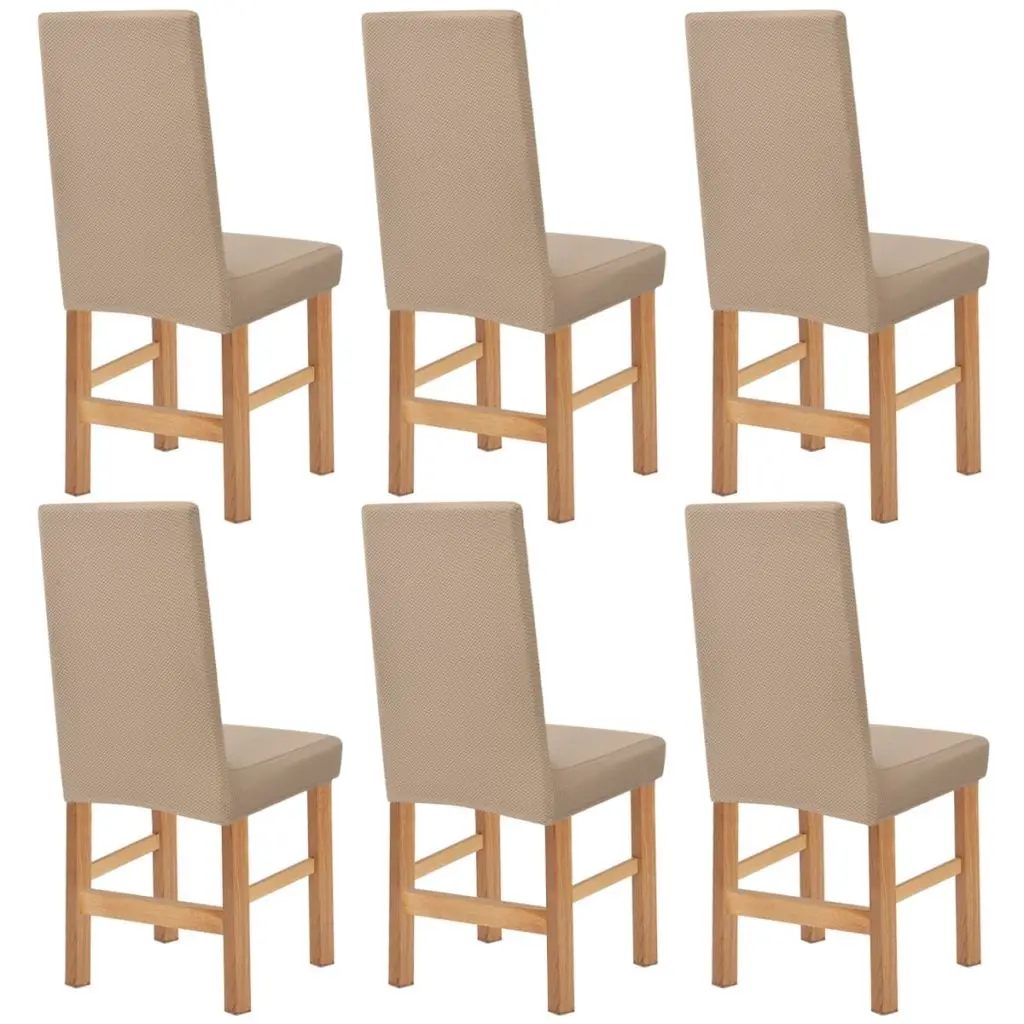 

Vidaxl stretch chair cover 6 PCs Beige Pique