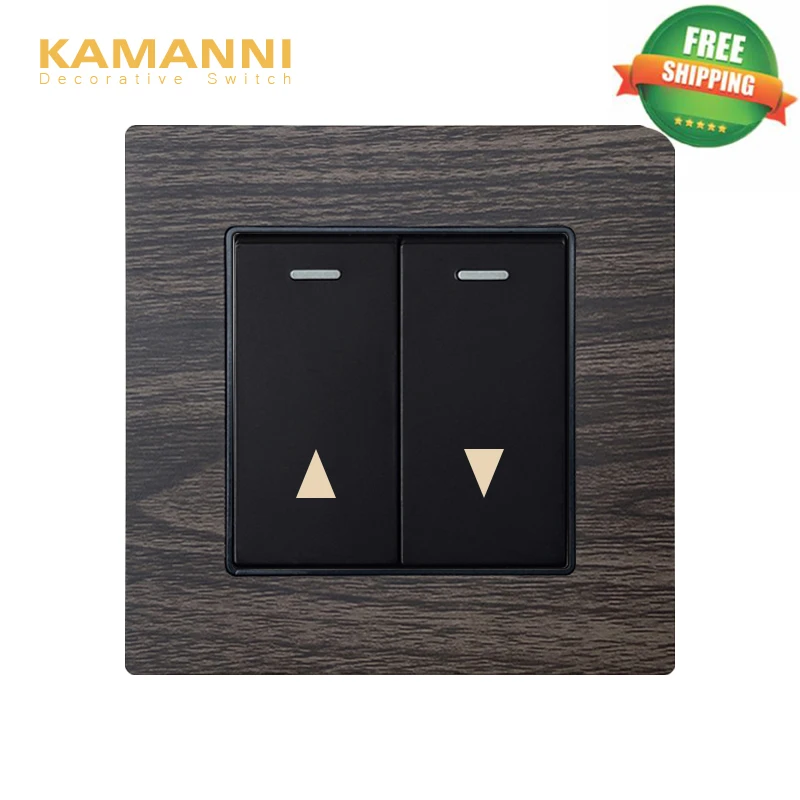 

Kamanni Push Button Switch Small Panel Louver Window Lifter Switch Alumnium Wire Drawing Panel Black/Grey 6 Colors Available