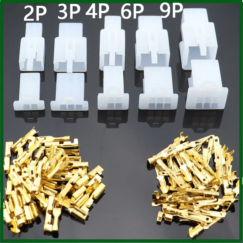 10set/lot 2.8mm 2/3/4/6/9 pin Automotive 2.8 Electrical wire Connector Male Female cable terminal plug Kits Motorcycle ebike car |