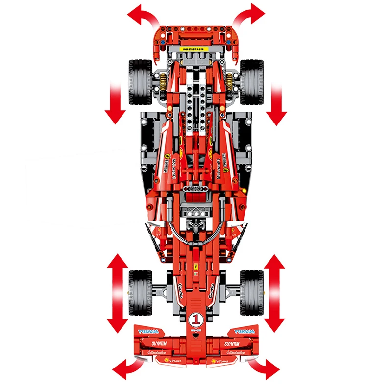 Technic дистанционное управление гоночный автомобиль 585 шт. строительные блоки Набор монстр Мотор Детские игрушки Подарки автомобиль совместим с Technic кирпич