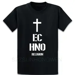 Футболка Techno Music Techno religion, Подгонянная, евро размер выше размера, забаввесенний Забавный наряд, трендовая футболка, рубашка