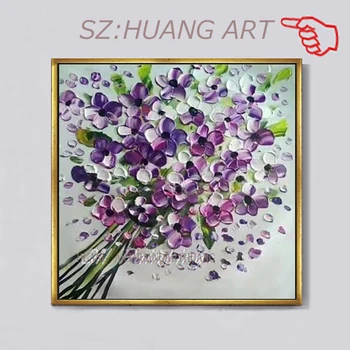 

Hand Painted AbstractIn In full bloom Flower Oil Painting Canvas Wall Art Frameless Picture Decoration For Live Home Decor