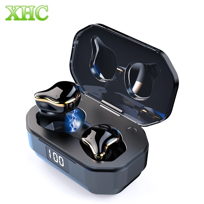 

Bluetooth Wireless Earphone with Magnetic Charging Box, Support Call & Battery Display Function