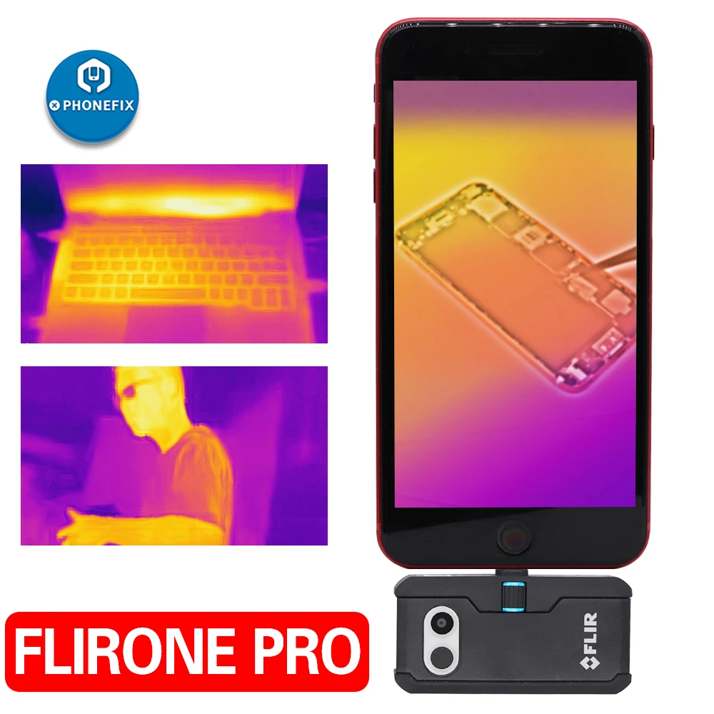 FLIR ONE PRO-Caméra Thermique Infrarouge pour iPhone, Réparation,  Diagnostic de Défaut PCB, Cycleur Thermique pour iOS Android Type-C