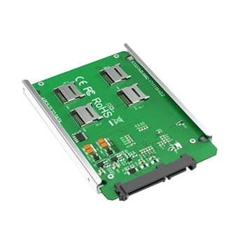 

MAIWO 4-Port TF Card to SATA Adapter RAID Quad TF Card to SATA 2.5 Inch Enclosure Converter with Aluminum Alloy Housing Shell