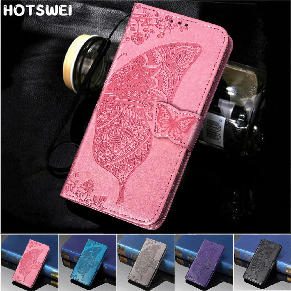 

for Samsung J4 J4+ Case Flip 3D Butterfly Pattern Leather Wallet Book Case on for Samsung Galaxy J4 J4+ J 4 plus Cases Cover