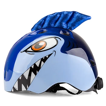 

KING BIKE Cute kid's Helmet Boys' and Girls' Shark Fashion Attractive Cartoon Protection helmets Riding Cap