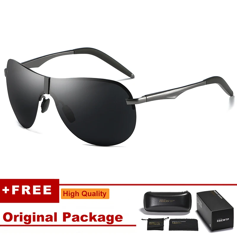 RBEWTP Ретро винтажные мужские солнцезащитные очки ночного видения, поляризованные солнцезащитные очки для вождения, мужские очки, аксессуары для мужчин/женщин - Цвет линз: Gun Grey