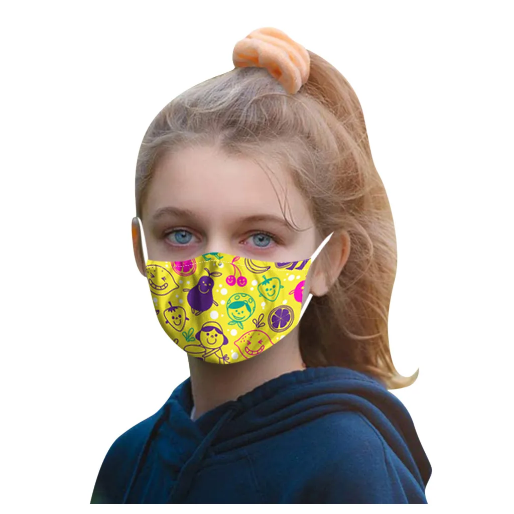 Детская маска для лица модные детские хлопковые маски улицы моющаяся