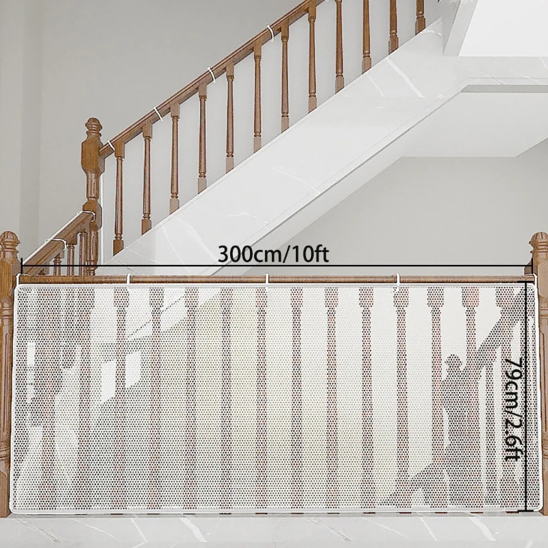 Corrimão de Proteção Corrimão Guarda Branco Malha Bebê Segurança Escadas Engrossar Ferroviário Net Criança Proofing Varanda 15 High Quality Mamãe e Bebê