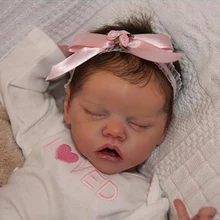Reborn bebê boneca 7 polegadas lifelike bebê recém nascido menina real toque macio maddie com mão enraizado cabelo de alta qualidade artesanal