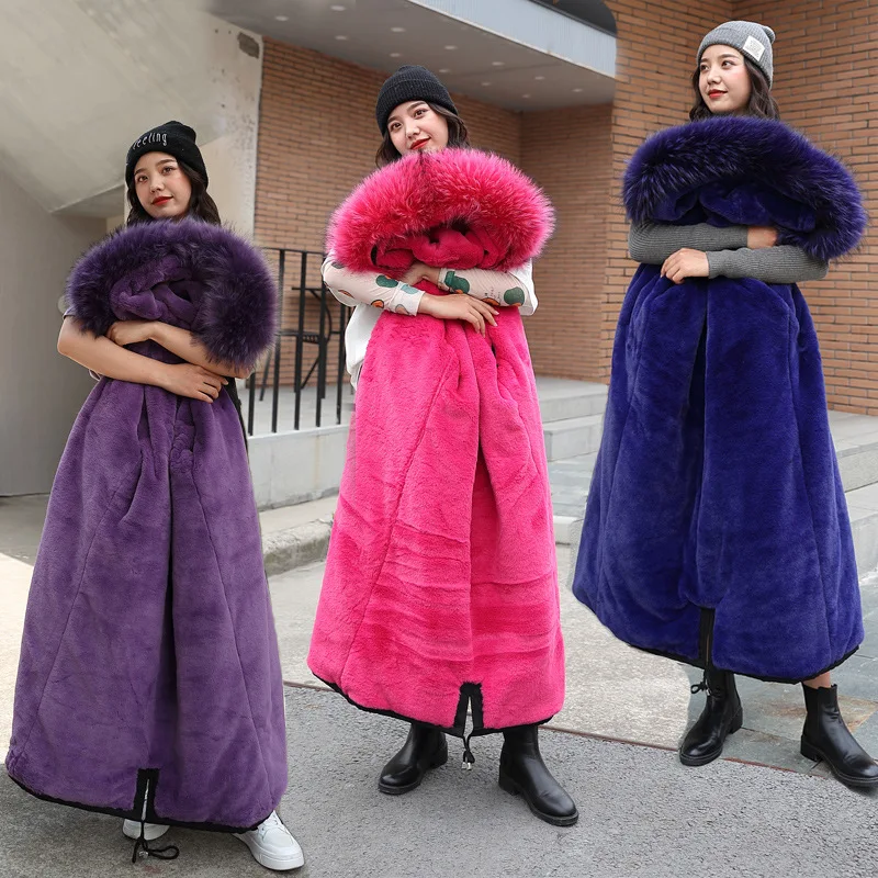

19 Autumn And Winter New Style down Jacket Women's Korean-style Long over-the-Knee Loose-Fit BF Waist Hugging Slimming Coat