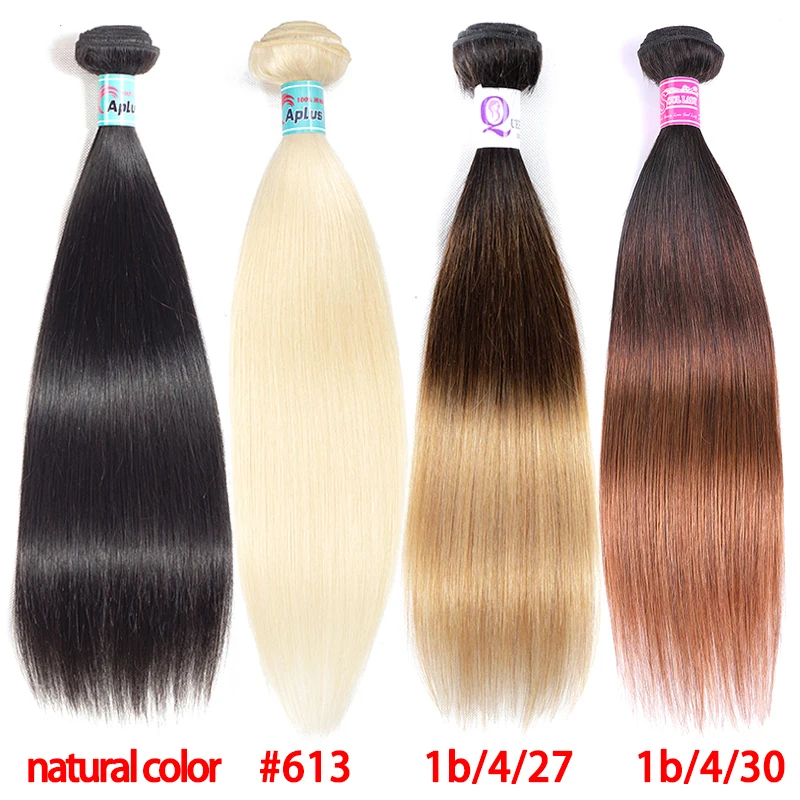 Online 1 3 4 piezas Ombre 613 Borgoña 99J paquetes de cabello Natural de tres tonos Remy paquetes de cabello brasileño paquetes de cabello humano recto