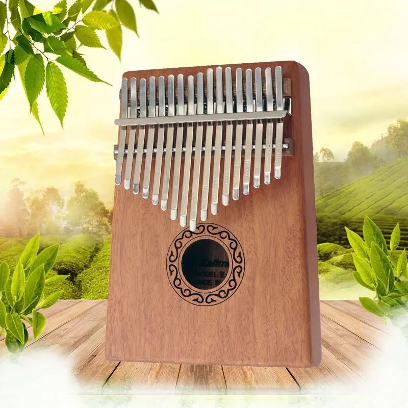 17 клавиш фортепиано из красного дерева высококачественный деревянный Mbira Likembe