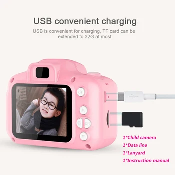 

1080P HD Screen Mini Children's Camera Waterproof 2.0 Inch Outdoor Photography Recorder Baby Kids Gift Educational Toys