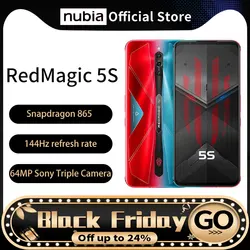 Глобальная прошивка, оригинал, Nubia красный Магия 5S игровой мобильный телефон 6,65 ''144 Гц AMOLED, 16 ГБ 256 Snapdragon 865 рамка RedMagic 5S Wi-Fi 6