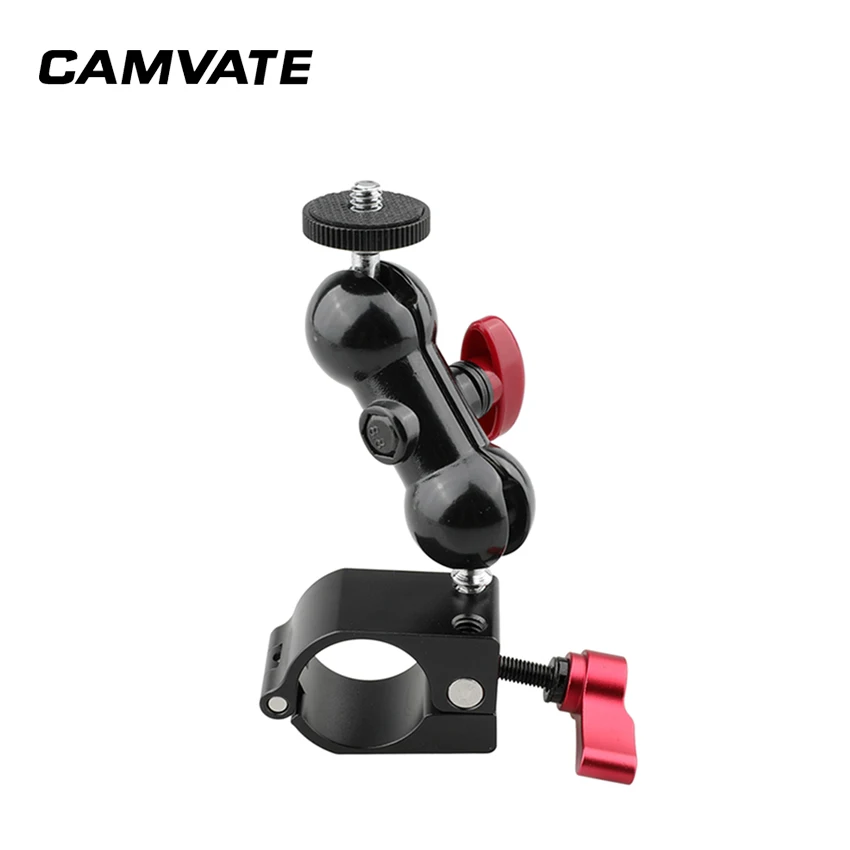 

CAMVATE 25mm Rod Clamp With 1/4" Ball Head 360 Degree Swivel Monitor Support For DJI Ronin-M Handheld Gimbal (2 Pieces) C2295