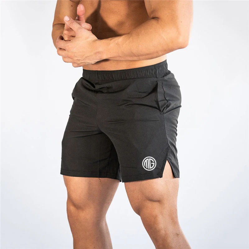 Mens Muscle Comfortable Running Mesh Bodybuilding Training Fashion Brand Workout Gym Breathable Fitness Plus Size Sports Shorts