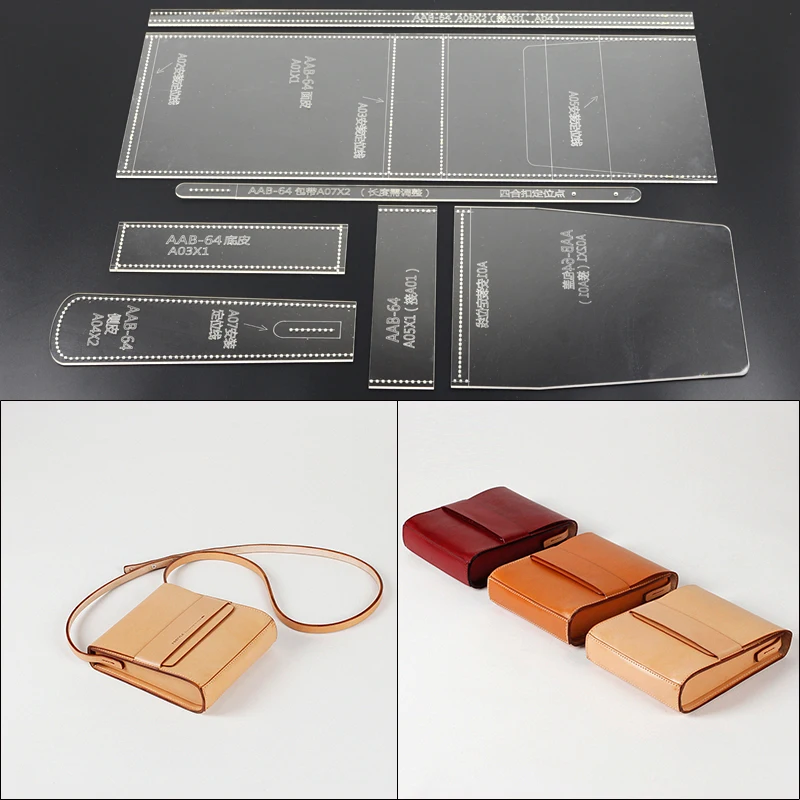 

1Set DIY Acrylic Template Pattern For Shoulder Bag /Crossbody bag Leather Craft Pattern DIY Stencil Sewing Pattern 17cm*19.5cm