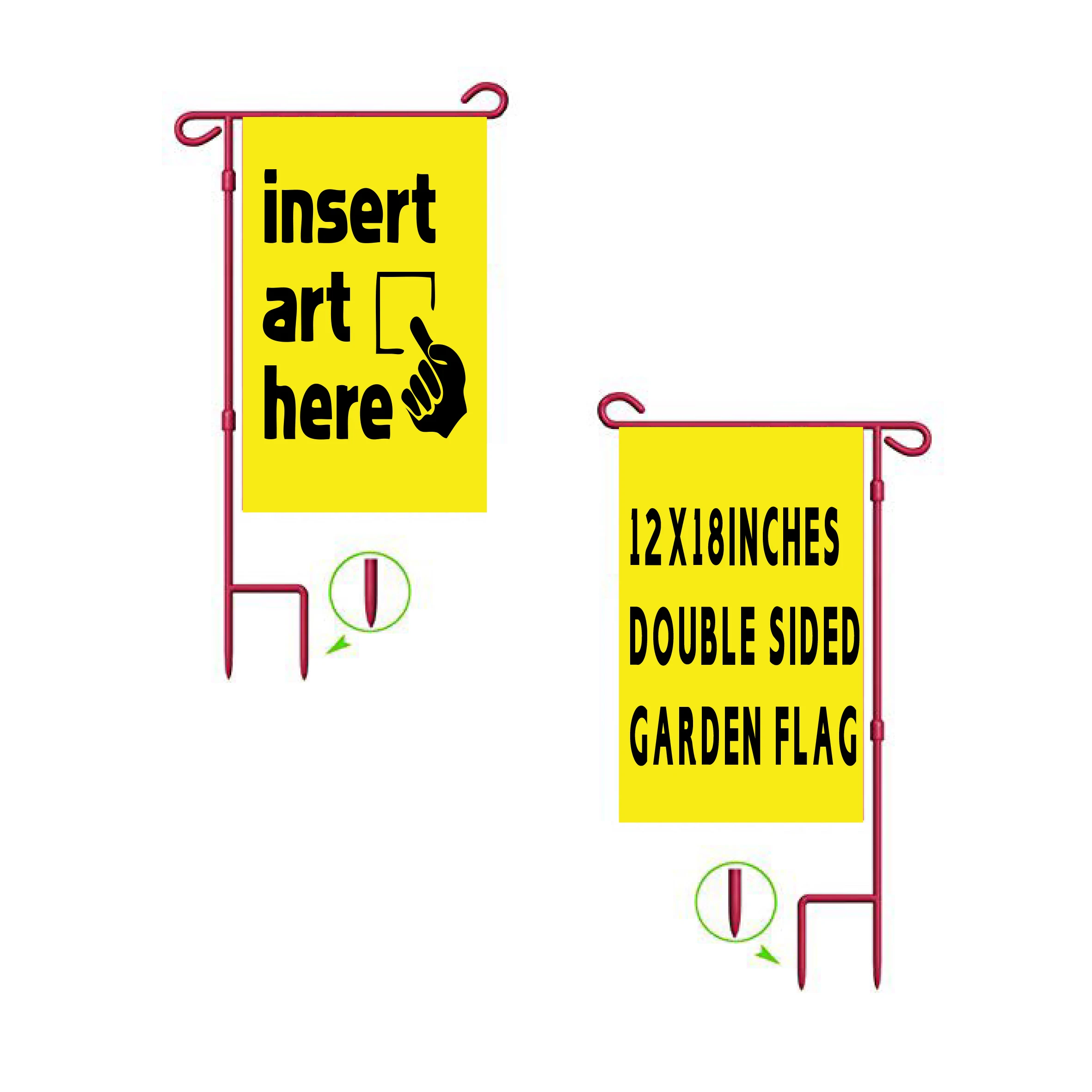

Drop shipping custom 100% polyester double sided printing 12" x 18" Personalized Custom Garden flag