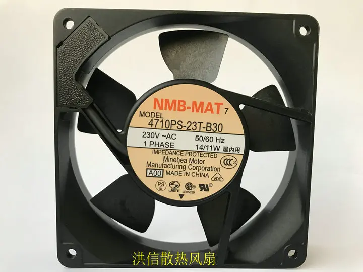 

NMB-MAT 4710PS-23T-B30 A00 AC 230V 14/11W 120x120x25mm Server Cooling Fan