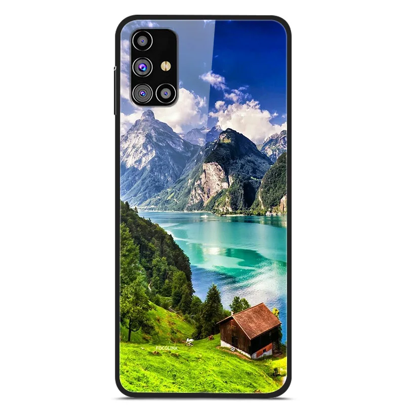 Luxury Tempered Glass Hard Back Cover for Samsung Galaxy - Premium Phone Case Shell