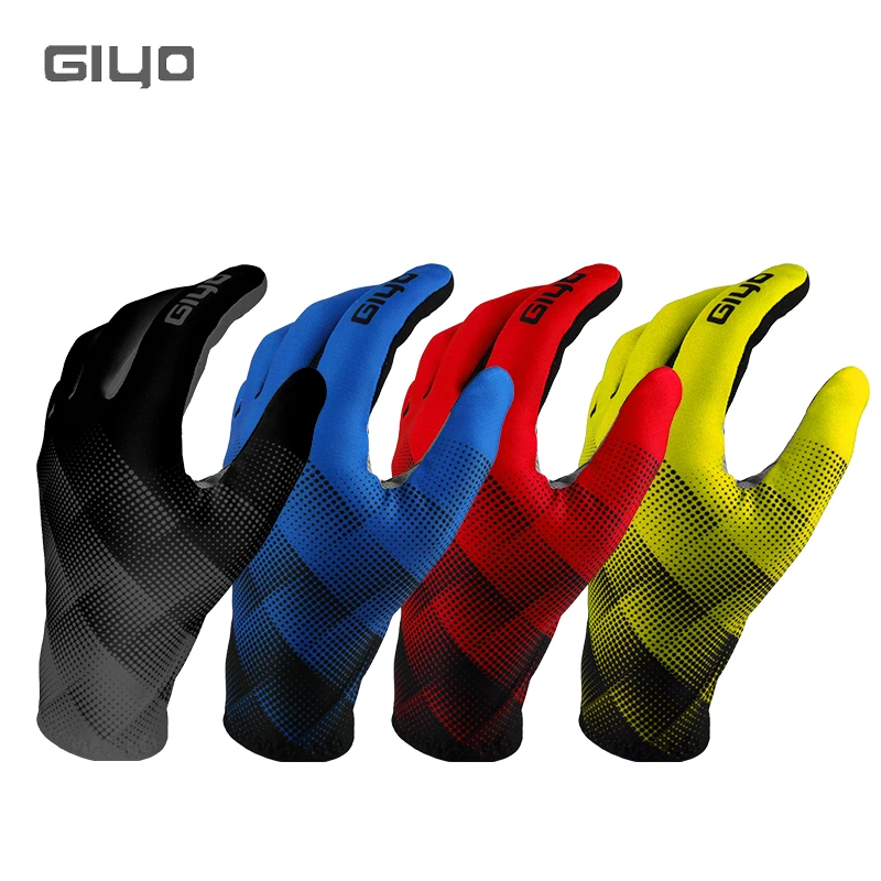 Giyo Luvas de Bicicletas Thermal Fleece Cycling Gloves Autumn Winter Sport Full Finger Mittens MTB Road Bike Touch Screen Glove 6