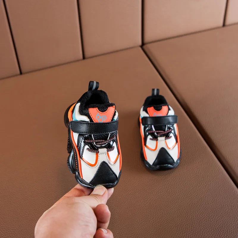 Г. Зимняя детская обувь короткие меховые кожаные кроссовки для маленьких мальчиков и девочек Водонепроницаемая модная детская обувь для первых прогулок для малышей от 0 до 3 лет