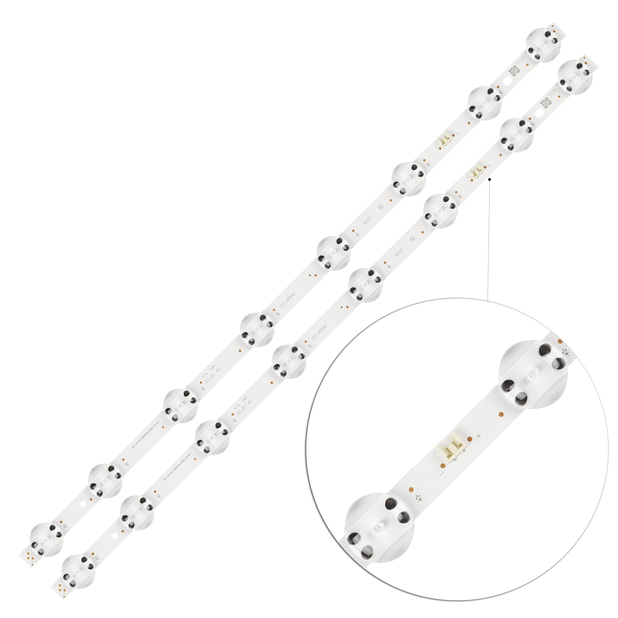 Tira de LED para iluminación trasera para LG 32LJ510U 32LK510BPLD 32LK510PLD 32LJ510B 32LK610BPLB SSC_32LJ61_HD S 32LM63 8LED HC320DXN-AKSL1-A14X