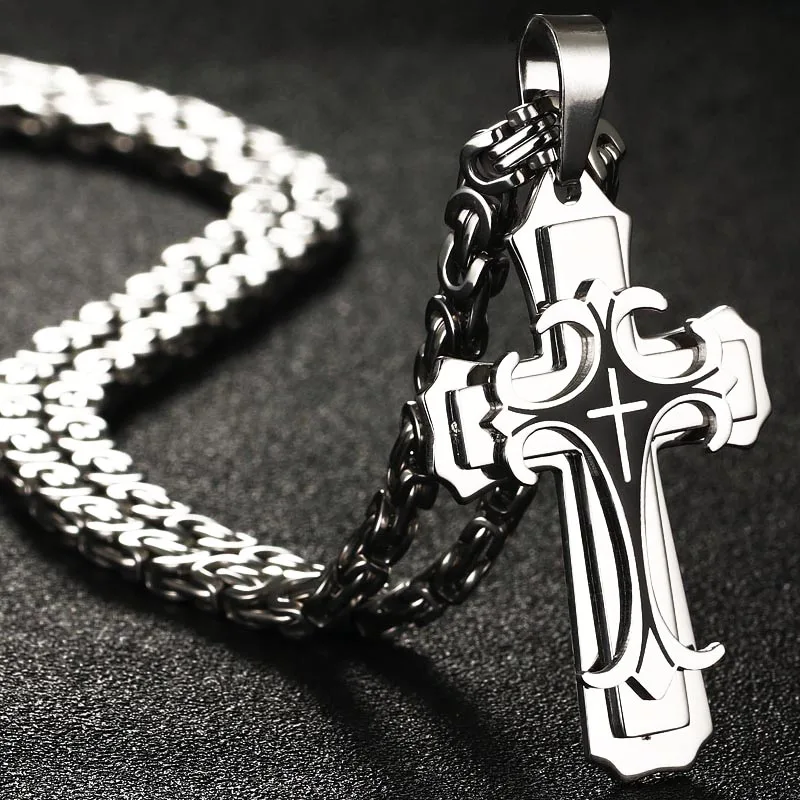 Men Stainless Steel Christ Jesus Bible 