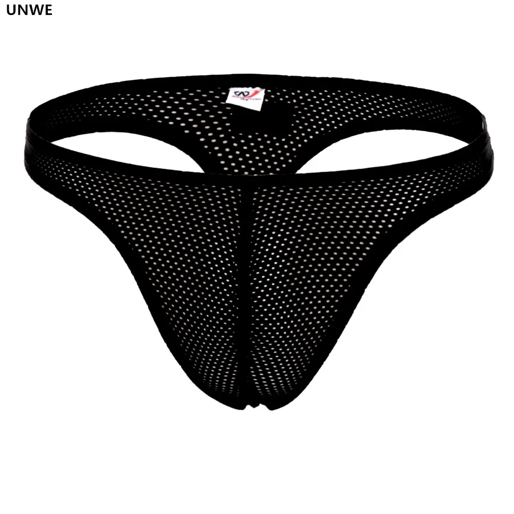 Стринги UNWE мужские сетчатые эротическое нижнее белье эротические трусы бикини