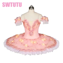 Розовая балетная пачка, профессиональная балетная пачка, балетный костюм, светильник, розовый Лебединое озеро, балетные костюмы, пачка для девочек BT8978