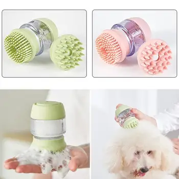 

SHENGY Pet Dog Bath Brush Comb Double Comb Silicone Dog Cat Shower Massage Brush Dog Bath Brush Silicon Brush Pet Supplie Showes