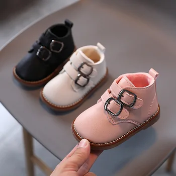 

Winter New Baby Girls Snow Boots Cute Princess Cotton-padded Shoes Rubber Sole Infant Toddler First Walkers